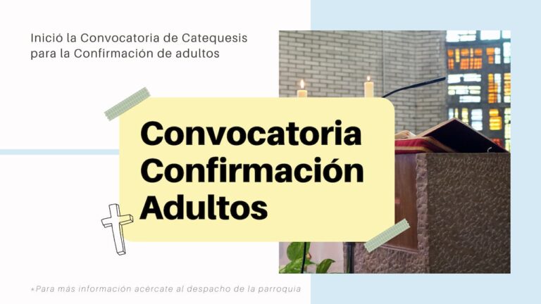 Convocatoria de confirmación de adultos