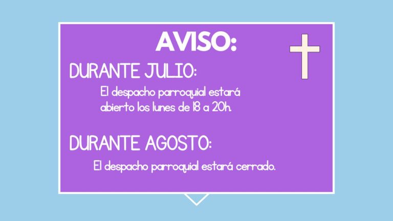 Aviso despacho verano san bernabe